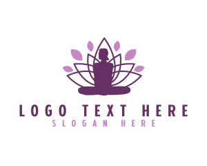 Lotus Yoga Pose Logo