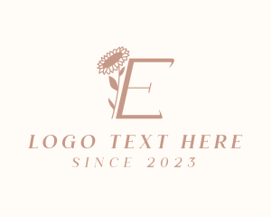 Scent - Sunflower Letter E logo design