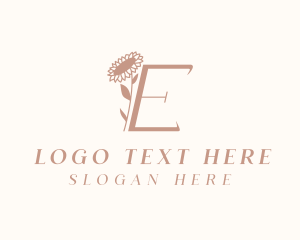 Sunflower Letter E Logo