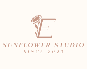 Sunflower - Sunflower Letter E logo design