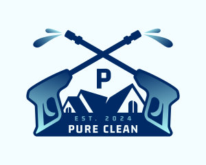 Disinfect - Pressure Washer Disinfect logo design