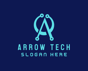 Technology Letter A logo design