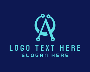 Initial - Technology Letter A logo design