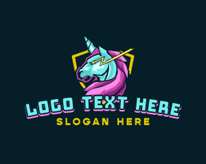 Stallion - Unicorn Horse Gaming logo design
