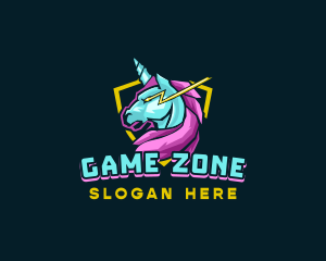 Unicorn Horse Gaming logo design