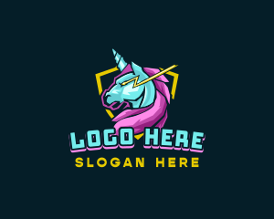 Videogame - Unicorn Horse Gaming logo design