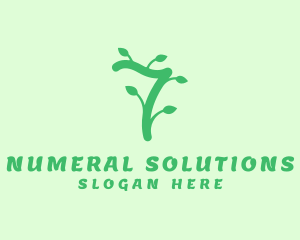 Numeral - Natural Leaf Vine Number 7 logo design