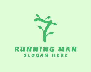 Vegetarian - Natural Leaf Vine Number 7 logo design