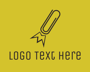 Memo - Paper Clip Rocket logo design