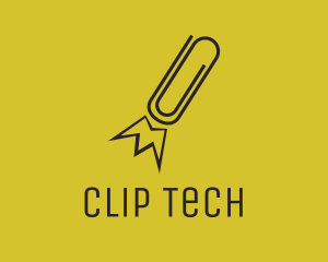 Clip - Paper Clip Rocket logo design