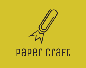 Paper Clip Rocket logo design