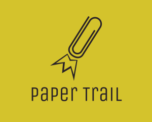 Paper Clip Rocket logo design