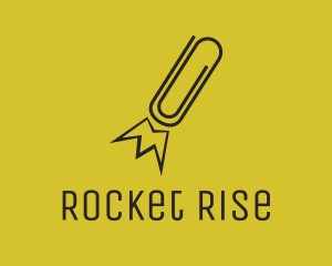 Paper Clip Rocket logo design