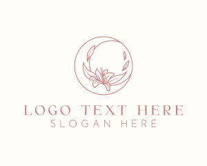 Lineart - Flower Moon Boho logo design