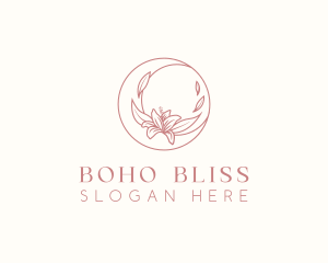 Flower Moon Boho logo design