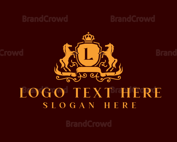 Luxury Crown Horse Logo