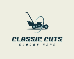 Lawn Mower Gardening logo design