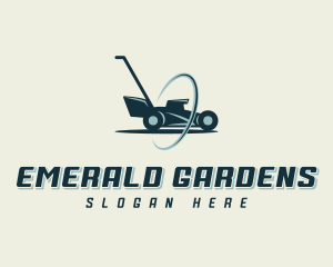 Lawn Mower Gardening logo design