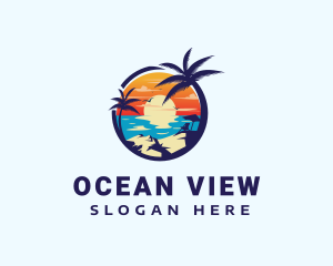 Beach Summer Getaway logo design