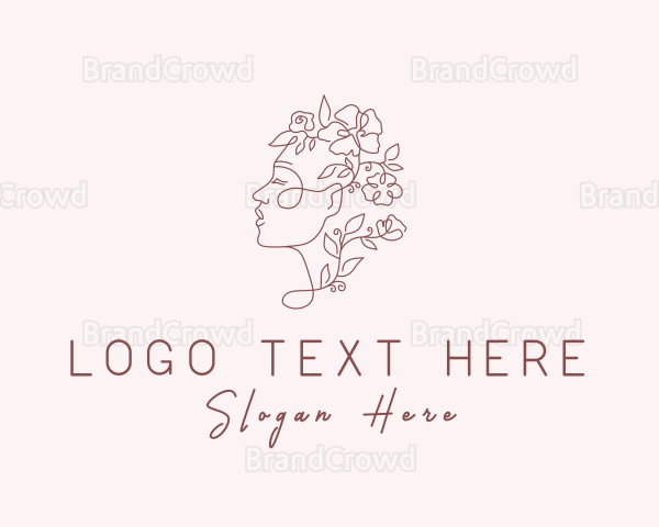 Beauty Floral Lady Logo