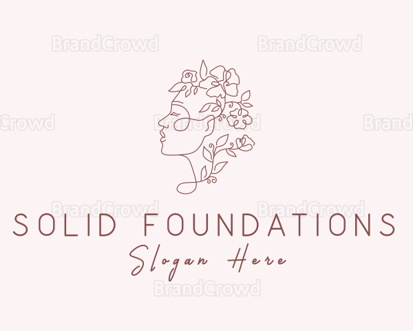 Beauty Floral Lady Logo