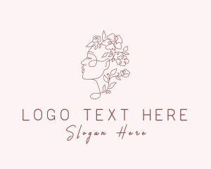 Beauty Floral Lady logo design