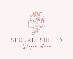 Beauty Floral Lady Logo