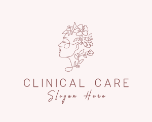 Beauty Floral Lady logo design