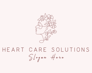 Beauty Floral Lady logo design