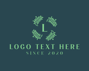 Vegetarian - Laurel Leaf  Wreath logo design