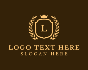 Traditional - Royal Gold Shield logo design