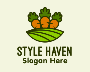 Carrot Vegetable Farm Logo