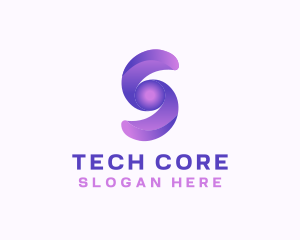 Cyber Tech Letter S logo design