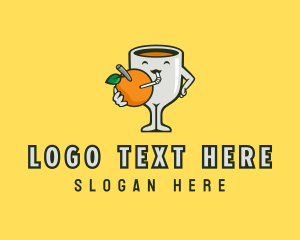 Mascot - Orange Juice Drink logo design