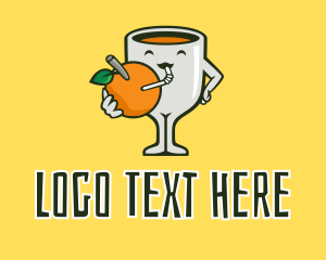Juice Bar - Orange Juice Mascot logo design