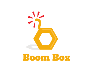 Explosion - Honey Bomb Explosive logo design