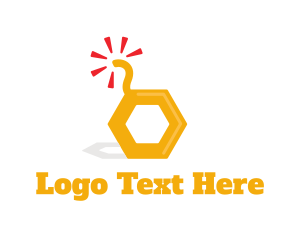 Hexagon - Honey Bomb Explosive logo design