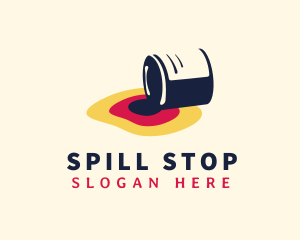 Spill - Paint Bucket Spill logo design