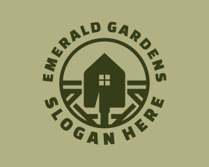 House Shovel Gardening logo design