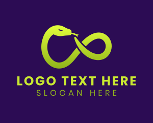 Herpetology - Gradient Infinity Snake logo design