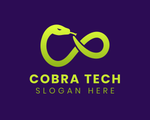 Cobra - Gradient Infinity Snake logo design