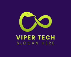 Viper - Gradient Infinity Snake logo design