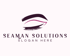 Beauty Lashes Makeup Artist logo design