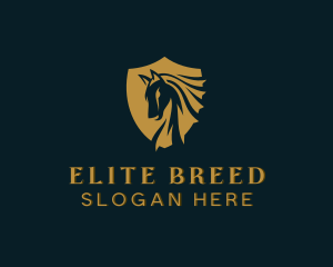 Gold Horse Equestrian logo design