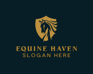 Gold Horse Equestrian logo design