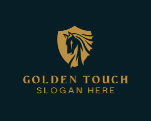 Gold Horse Equestrian logo design