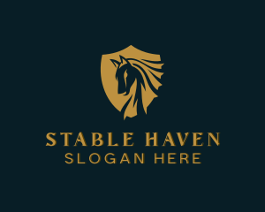 Gold Horse Equestrian logo design