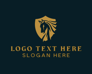 Gold Horse Equestrian Logo