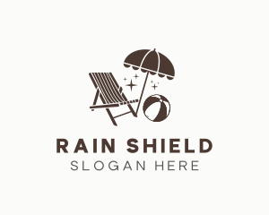 Beach Chair Umbrella logo design