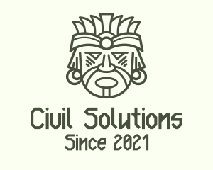 Mayan War Chief logo design